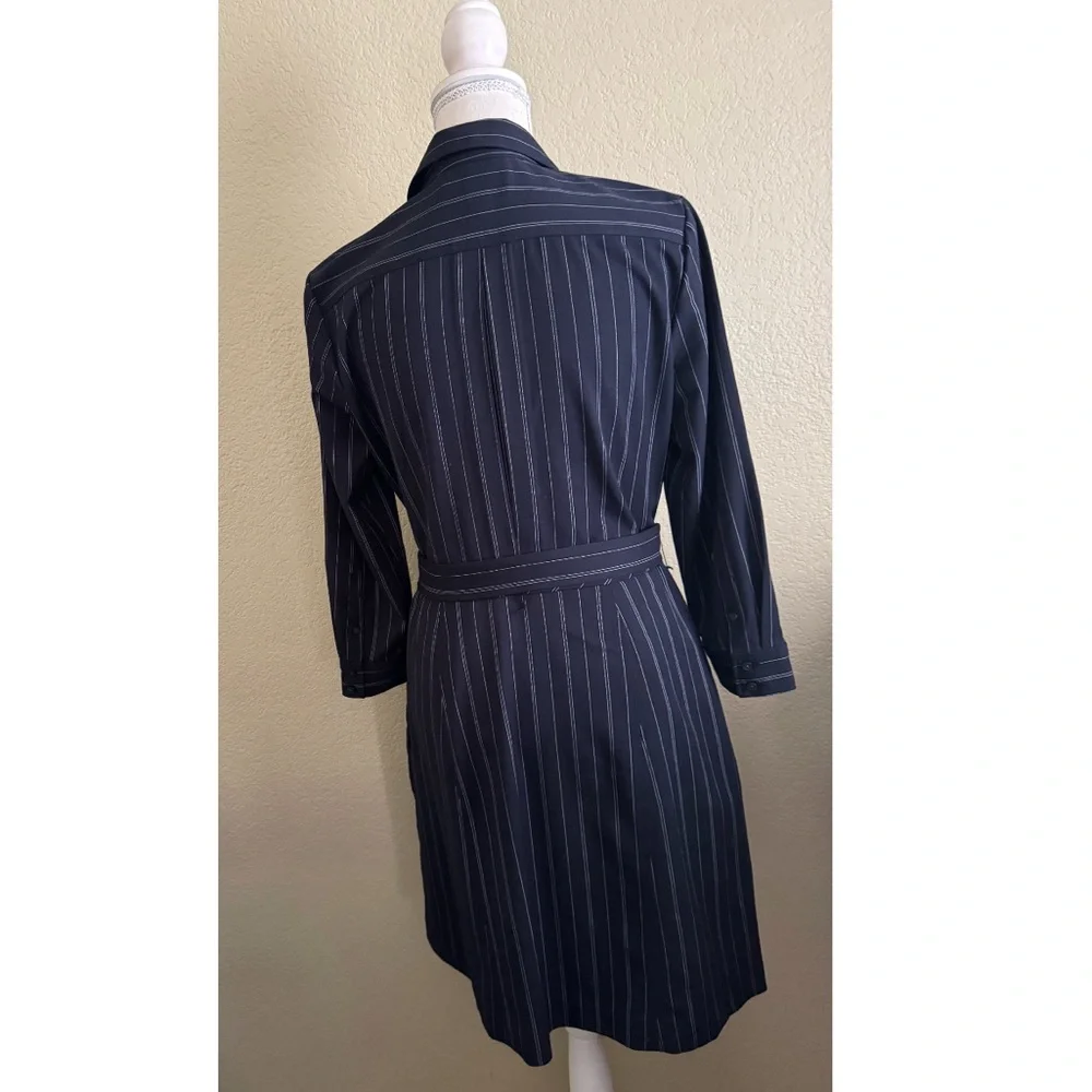 Banana Republic Banana Republic Pinstripe 
Tie-Waist Shirtdress. Size: 6 - Picture 5 of 12